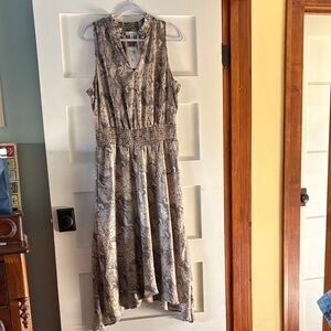 Allison Joy High Low Snake Print Dress